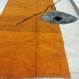 Moroccan handmade artisanal berber carpet magic orange eye 287 x 184 cm