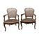 Paire de fauteuils cannés de style louis XV