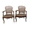 Pair of louis XV style cane chairs