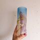 Glass vase signed Louis Le Loup 85