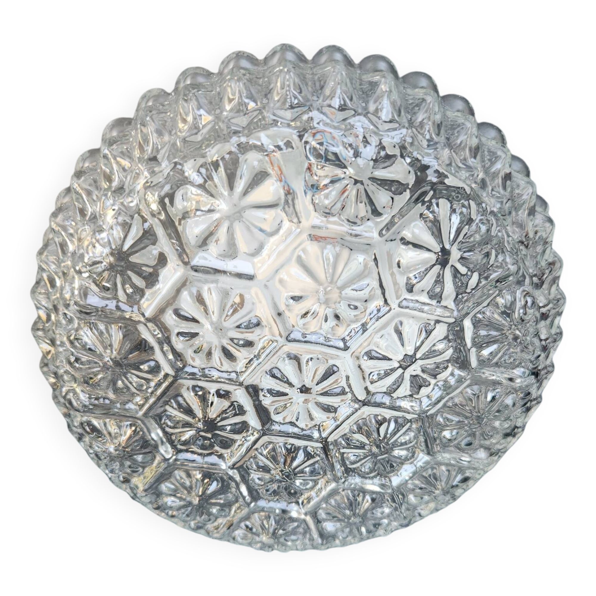 Plafonnier en verre vintage