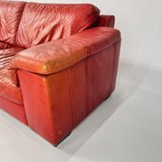 Canapé en cuir italien, années 1980