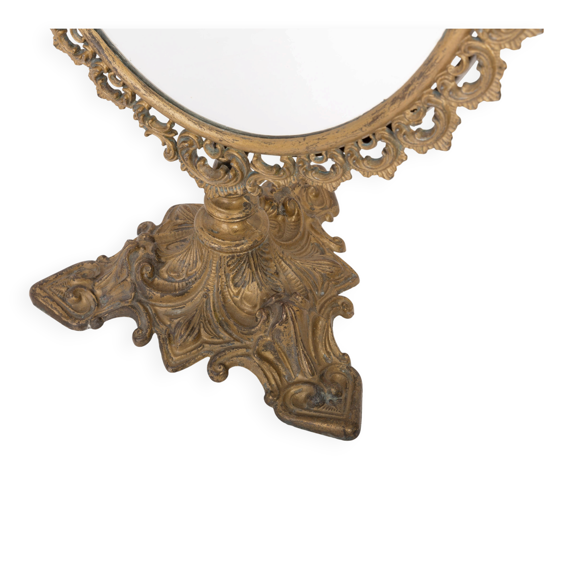 Miroir vintage doré mi-siècle, Italie, années 1960