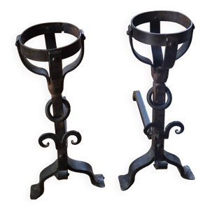 Paire de chenets Landier