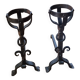 Pair of wrought iron andirons by Landier from the 17th century.