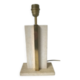 Travertine and gilded brass lamp base