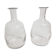 Paire de carafes en verre soufflé et taillé à décor de fleurs
