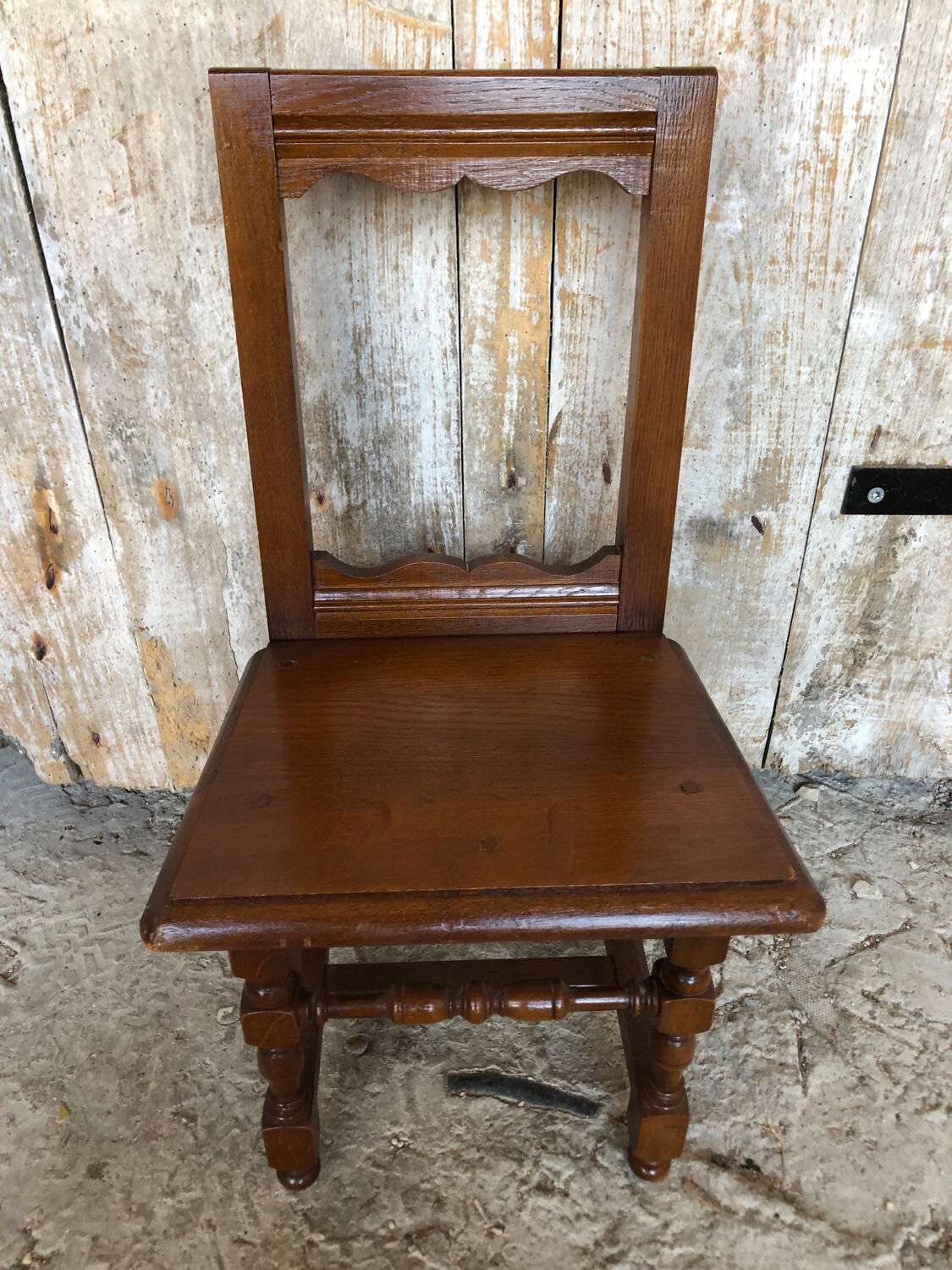 Ancienne chaise lorraine bébé enfant bois brut vintage