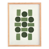 Abstract geometric painting - 30x40cm - acrylic on paper signed Eawy