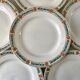 set of 6 flat plates Terre de Fer St Amand model "Molière" XXth