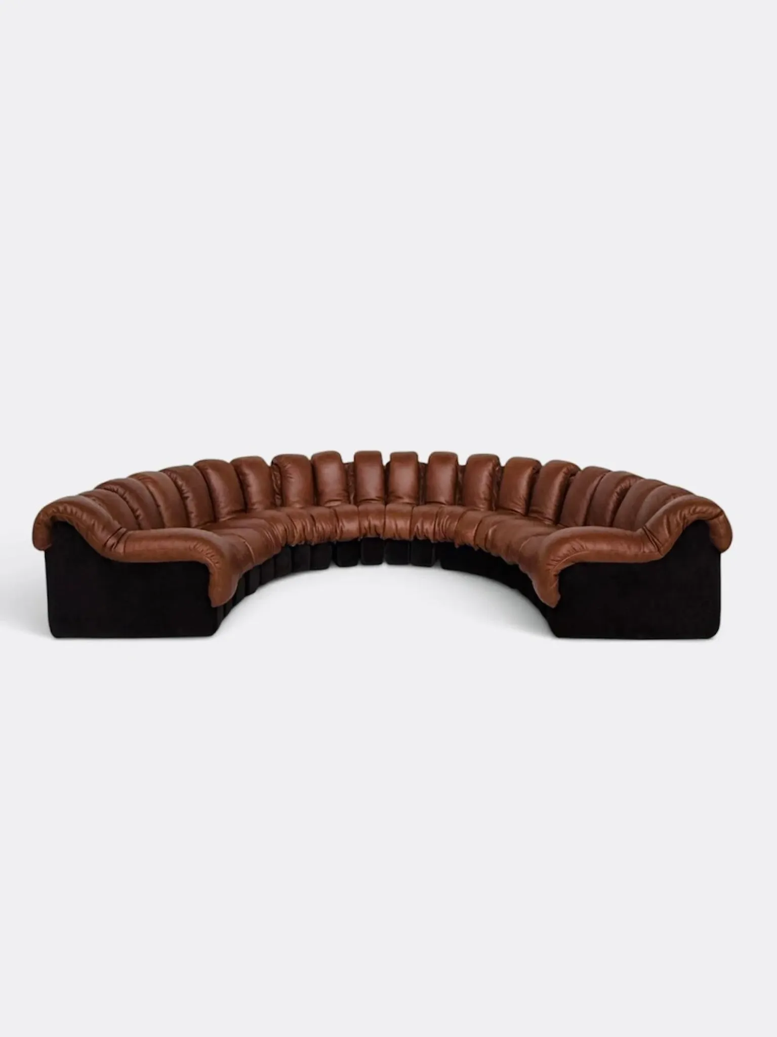 De Sede Ds600 Snake in cognac leather, 20 elements (in NEW CONDITION)!