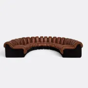 De Sede Ds600 Snake in cognac leather, 20 elements (in NEW CONDITION)!