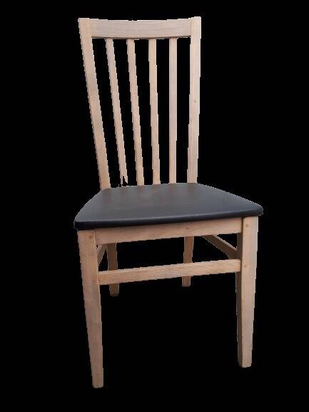 Chaise bistrot bois & simili cuir