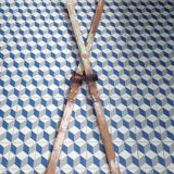 Pair of vintage wooden skis