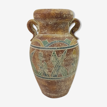 Multicolored jar-style vase 26 cm