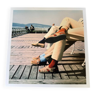 ⸻  Vintage Color Photograph from 1973 – Shoes on Wooden Deck