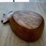 Vide-poche ananas en bois sculpté