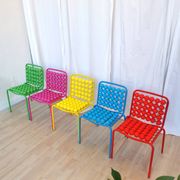 Set of 5 Vintage Pop Art Kids Chairs: SLOG Croatia 1980s