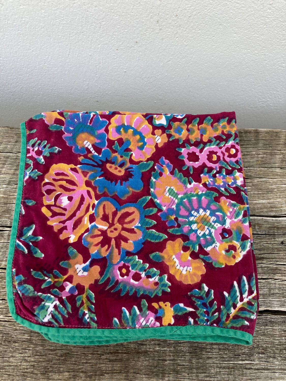 6 vintage Indian Simrane napkins