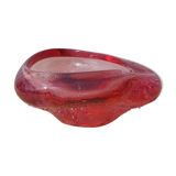Empty pink blown glass pocket