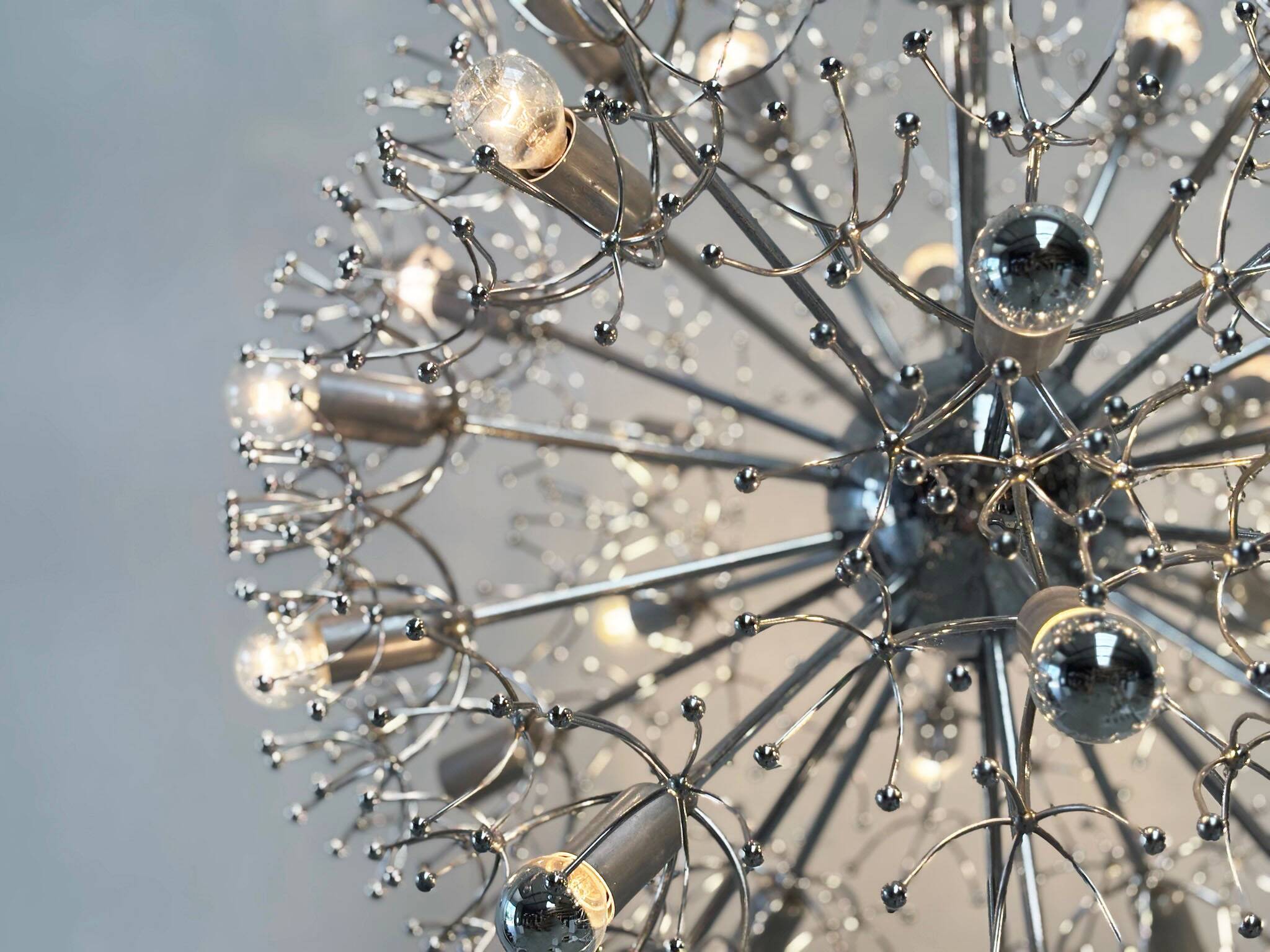 XL Chrome "Sputnik" chandelier