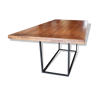 Rustic solid oak and steel table