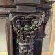 Large fireplace aedicule, carved frame, Renaissance style, 17th century, Italy