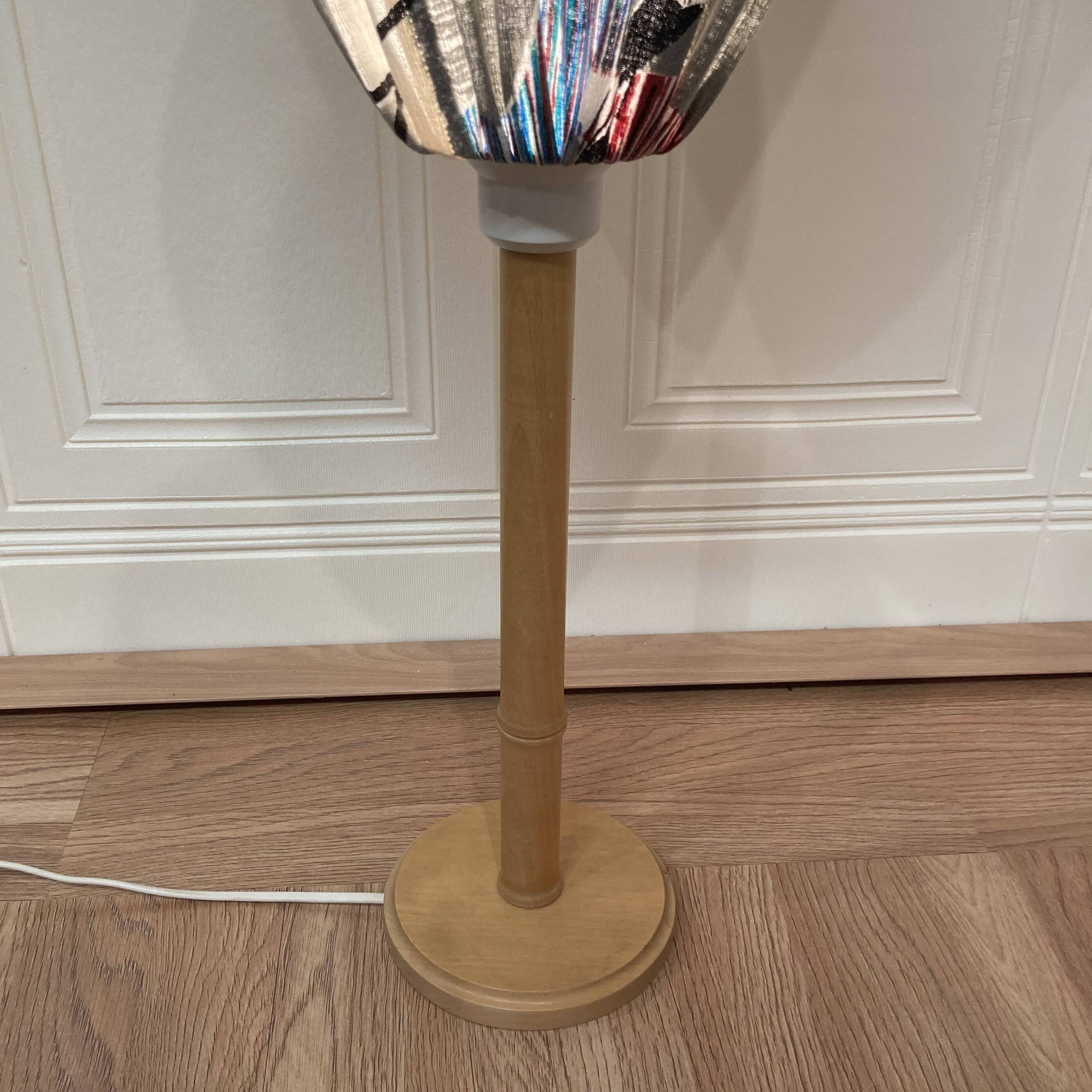 Solid wood lamp scandinavian design 1950.