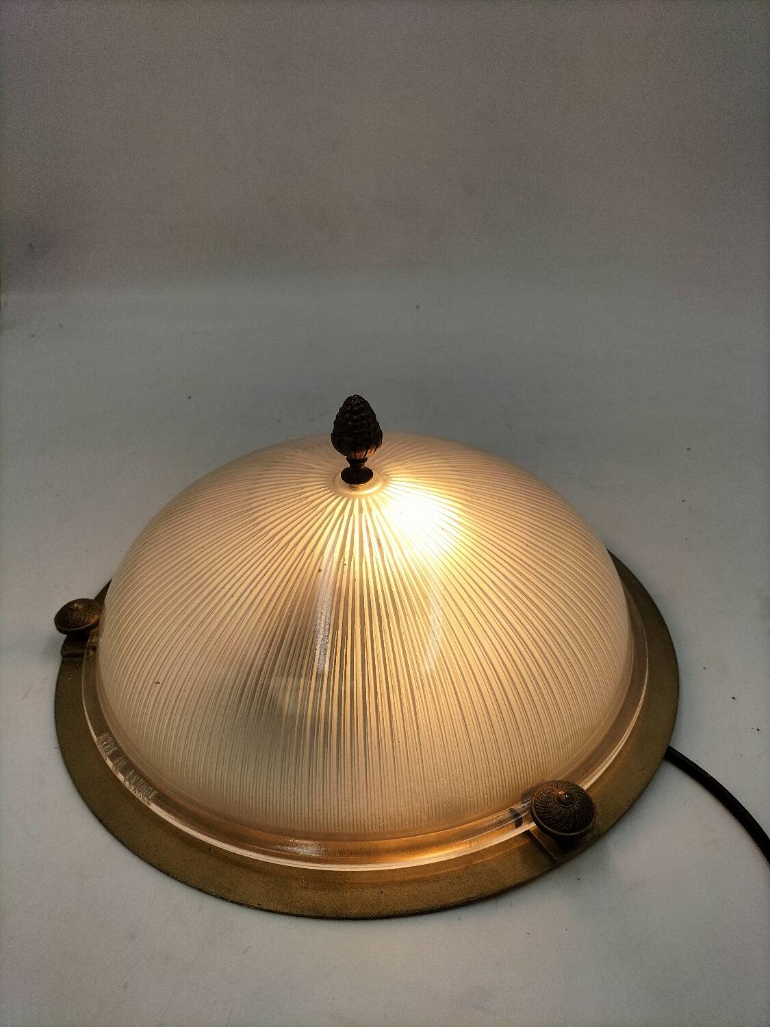 Holophane glass ceiling light