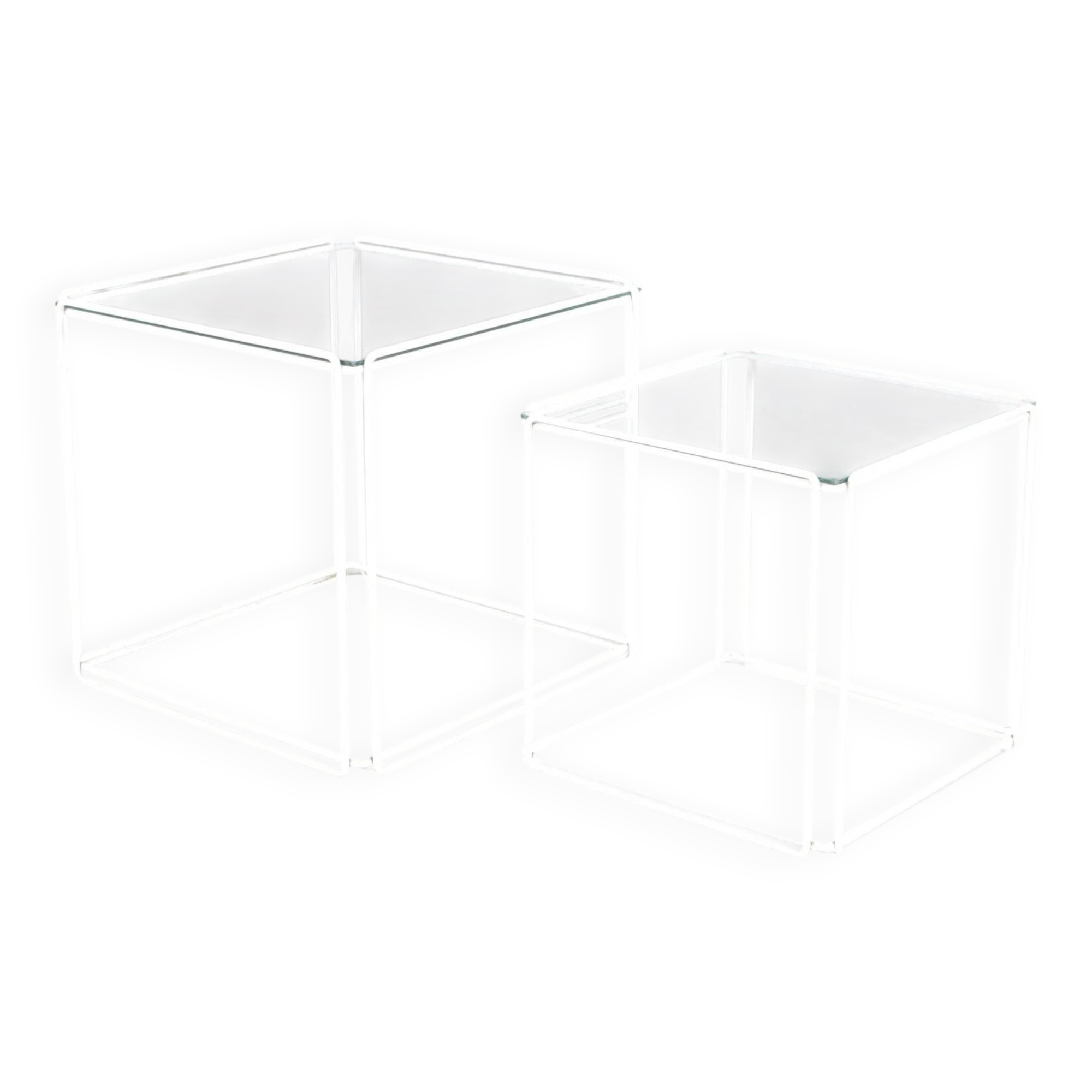 1960s pair of “Isocele” side tables by Max Sauze, France