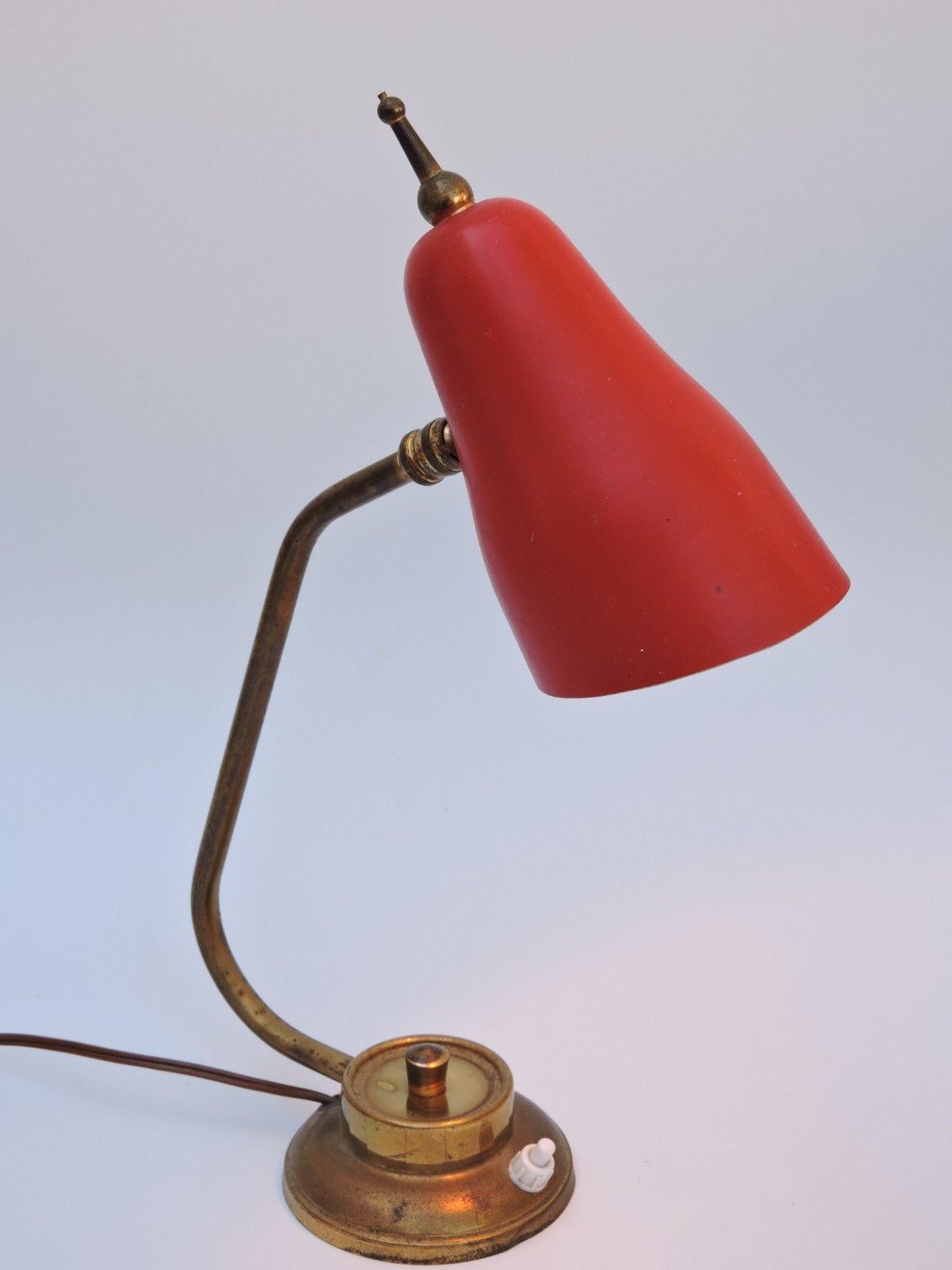 Vintage tole and brass design office lamp