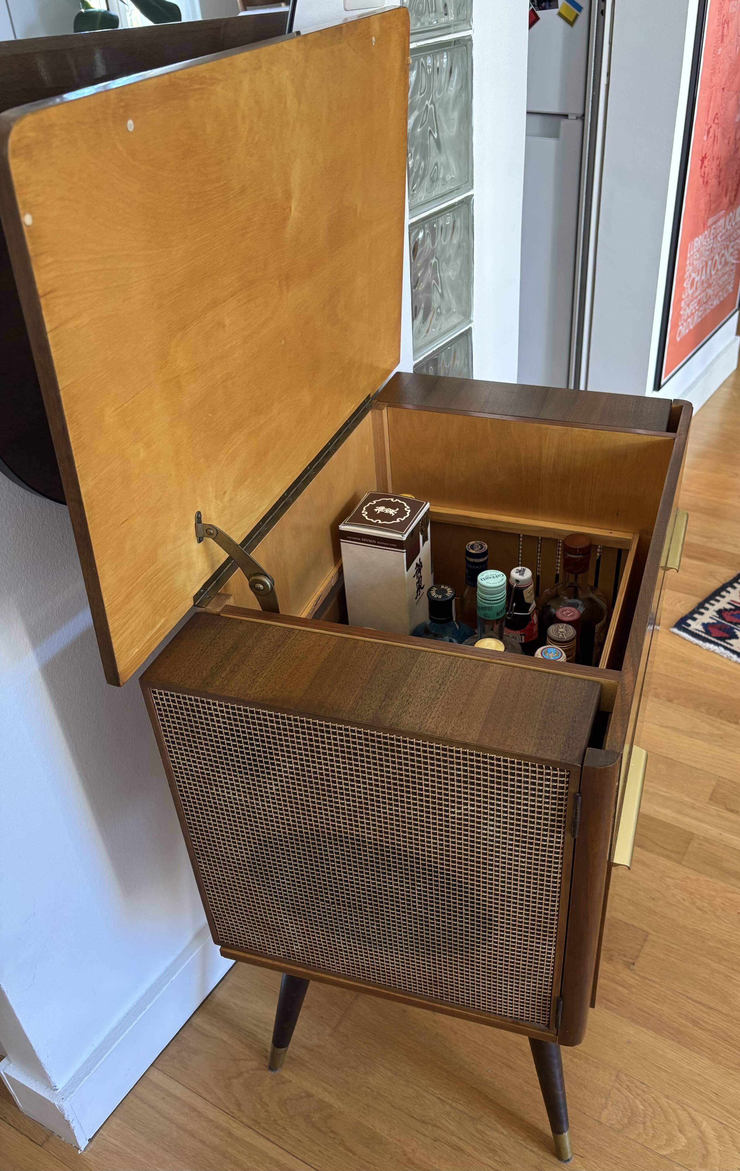 Vintage Schaub Lorenz Furniture Transformed into a Bar/Storage Unit