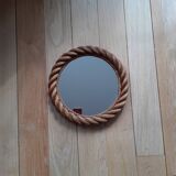 Sisal round mirror