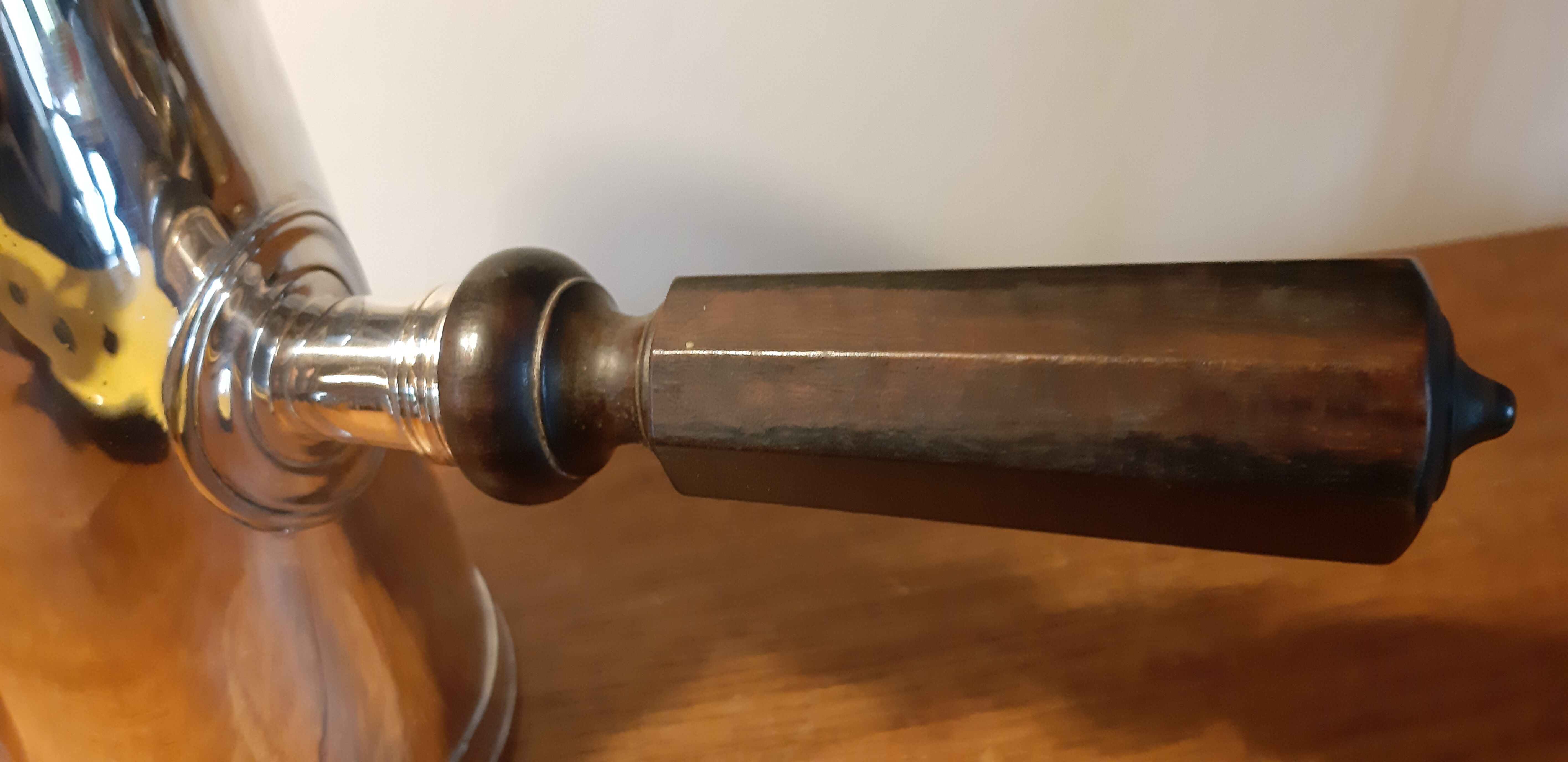 Coffee maker or chocolate maker silver metal old Bourlet HB