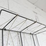 Black steel coat rack and scoubidou wire 1960