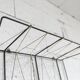 Black steel coat rack and scoubidou wire 1960