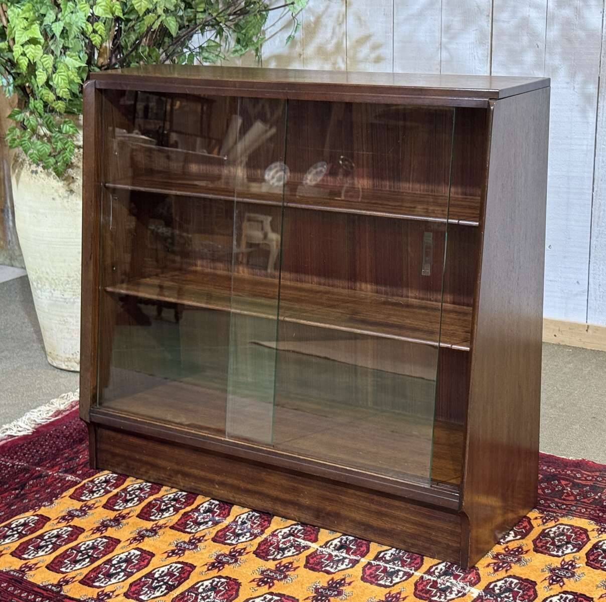 1970s GPlan mahogany display cabinet