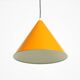 Original 1970s orange metal pendant lamp by Louis Poulsen model Billiard
