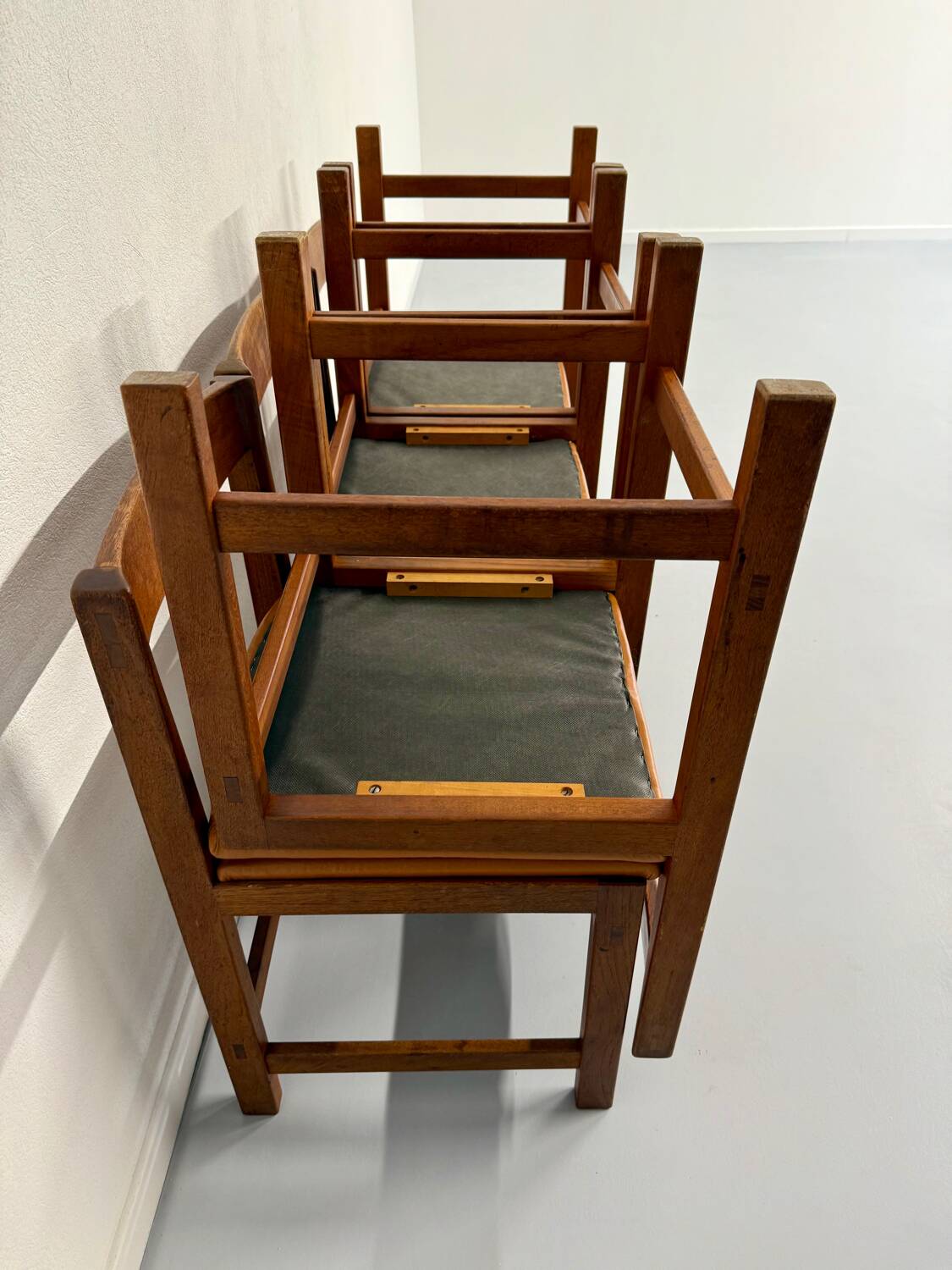 Lot of 6 old Scandinavian chairs "Corona" design 60s Lennart Bender