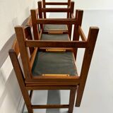 Lot of 6 old Scandinavian chairs "Corona" design 60s Lennart Bender