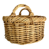 Wicker basket with handles