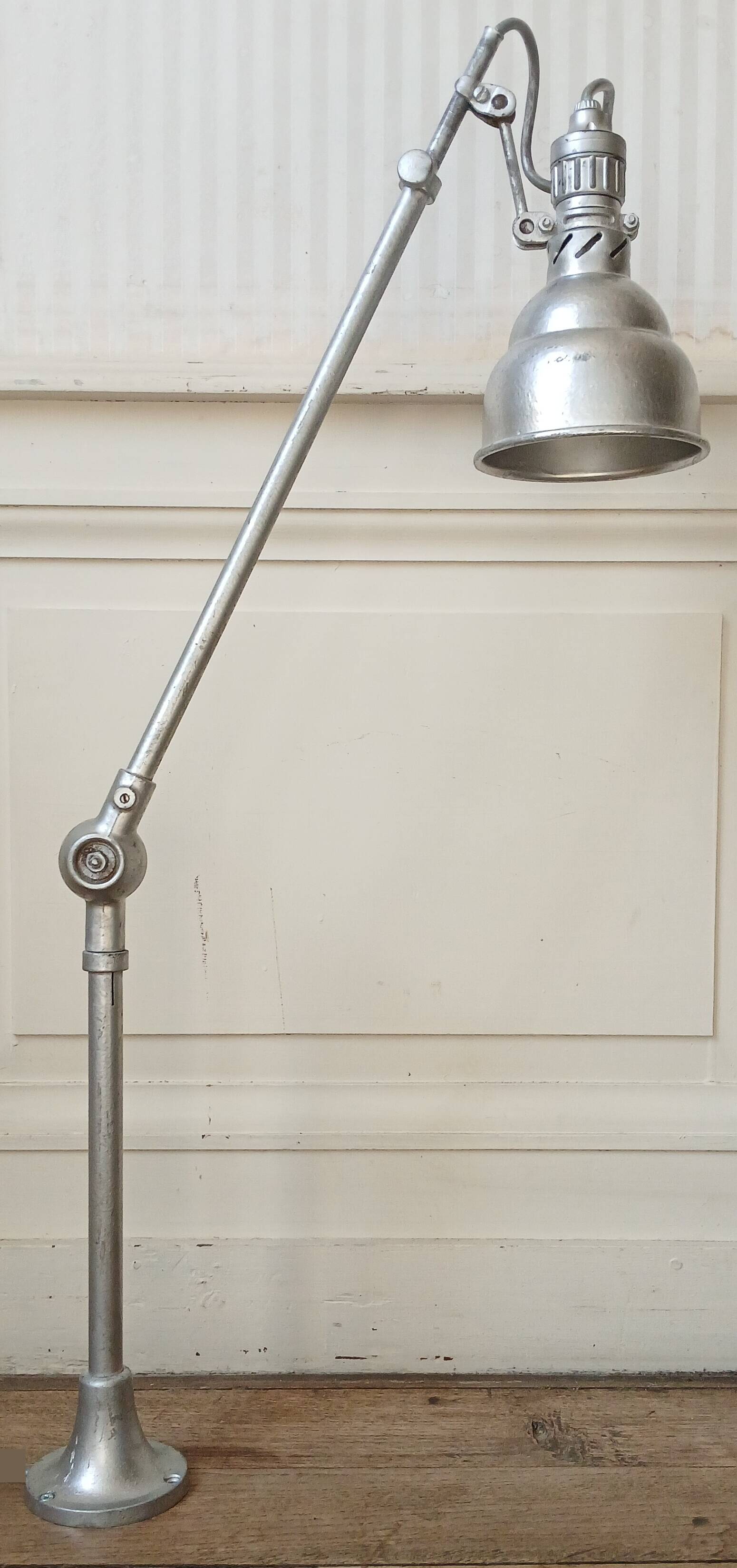 Lumina 1950, lampe d'atelier 2 bras & rotules.