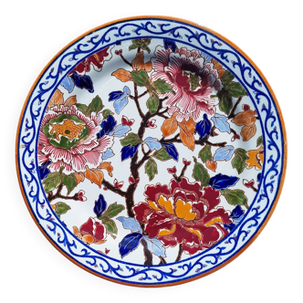 Assiette/plat peint main faïence de Gien