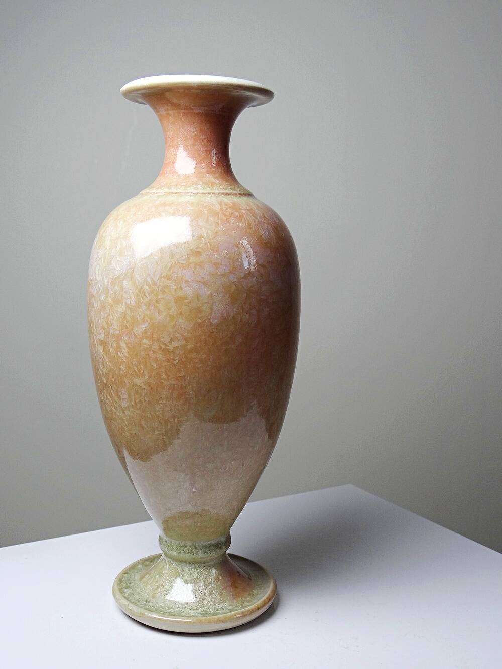 Baluster vase, ceramic with crystalline glaze, Bernard Guipouy, Atelier du Bol Doré.