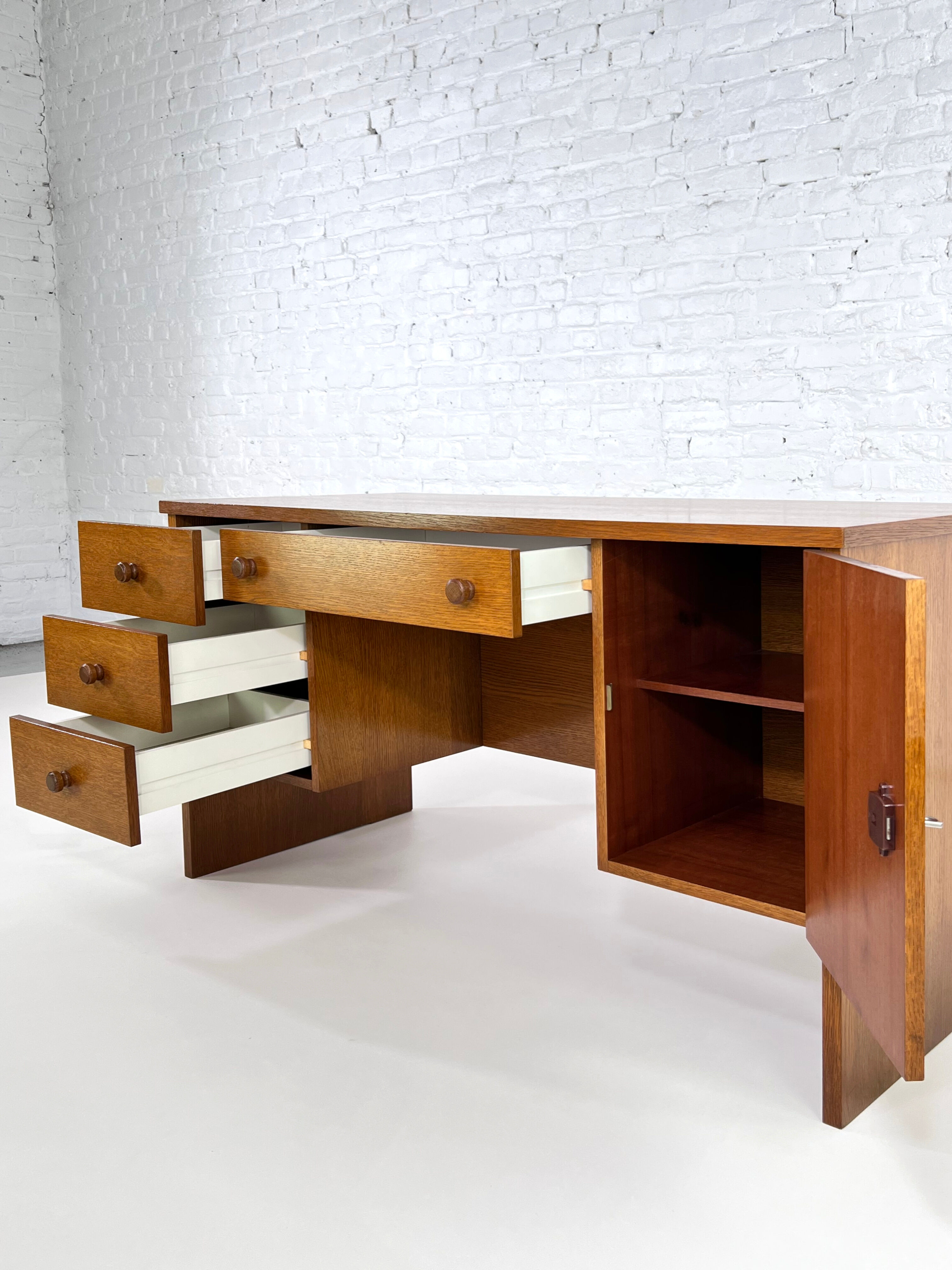 60s oak office