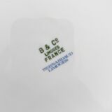 4 assiettes à dessert en porcelaine décor de fleurs Bernardaud Limoges