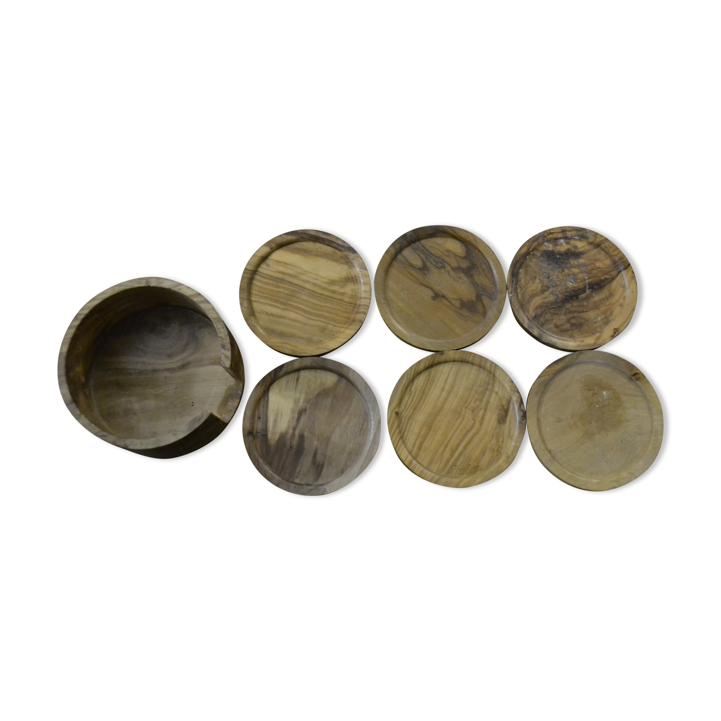 Ensemble dessous de verre en bois