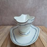 Large antique sauceboat Gien – Ironstone – Dreux model