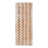 Tapis à chevrons jaunes vintage nouée à la main 111x281