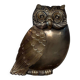 Brass Owl Catchall with Chiseled Feather Decoration. Italian Work in the